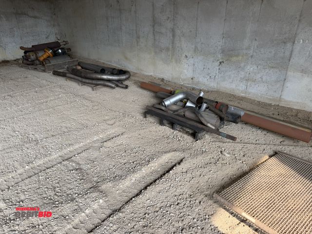 Lot 1-18298 - (3) skids of assorted semi-truck exhaust pipe, includes flex pipe, tips, 90's, filters, mufflers, an...