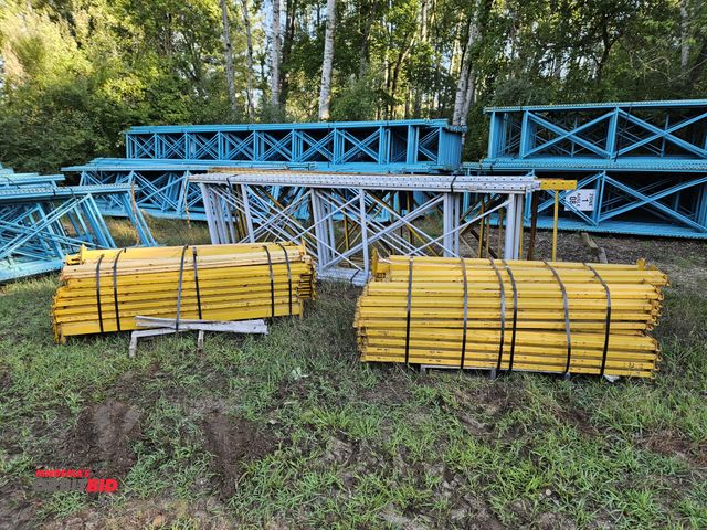 Lot 1-15356 - Lot of (12) USED Misc. Length 48" Keystone Uprights and (101) USED  4.5" x 72" Keystone Beams