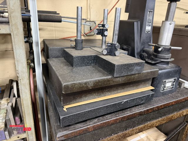 Lot 1-12459 - Lot including (1) 24" x 3" x 18" step-type granite surface plate, (1) 18" x 4.5" x 12 1/4" step-type...