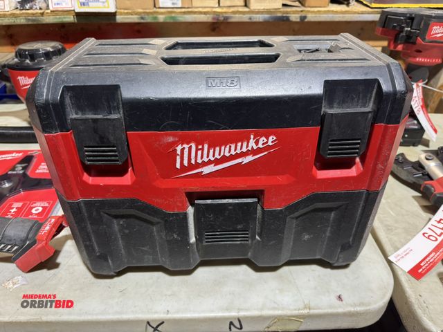 Lot 1-4180 - (1) Milwaukee M18, 2 gallon wet/dry vac, tool only, does not include battery.