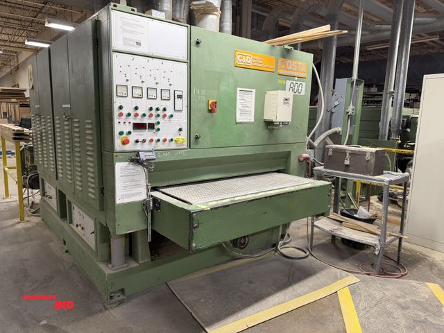 Lot 1-16510 - (1) 1993 Costa Levigatrici, model 800CCCT1350, wide belt sander, 140 HP, 460V, 3 phase, 53" power fe...