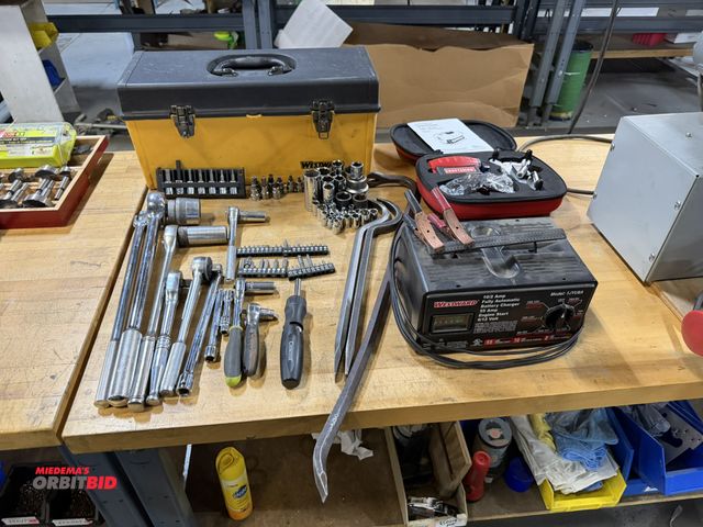 Lot 1-18873 - Large lot of assorted sockets, ratchets, drivers, deep shallow wall, includes Westward Tool box, Cra...