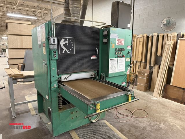 Lot 1-16513 - (1) Time Saver speed belt sander, model 225-2, S/N 10425, 25" wide conveyor style table belt, dual 3...