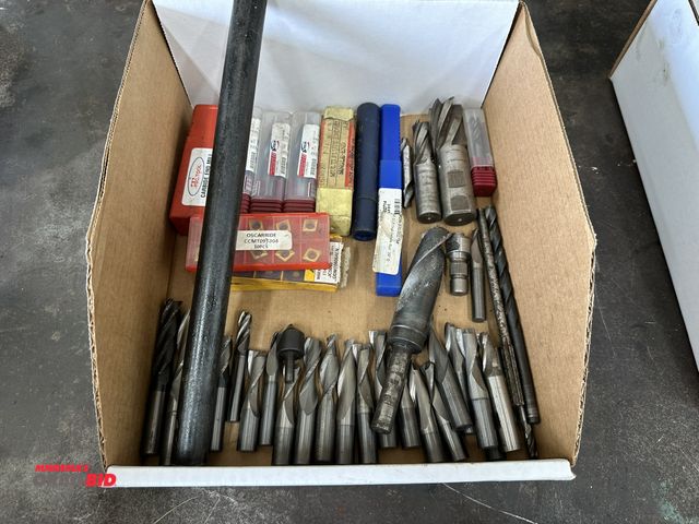 Lot 1-516 - Large lot of assorted carbide drill bits, Melin end mills, carbide inserts, drills, and more.