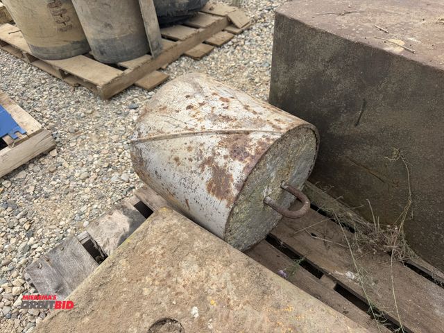 Lot 1-18270 - (1) Crane cable counterweight, 13 1/4" diameter x 12.5" tall.