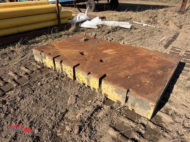 Lot 1-2969 - (1) 72" x 45" x 8" thick slotted steel table, winning bidder responsible for proper removal.