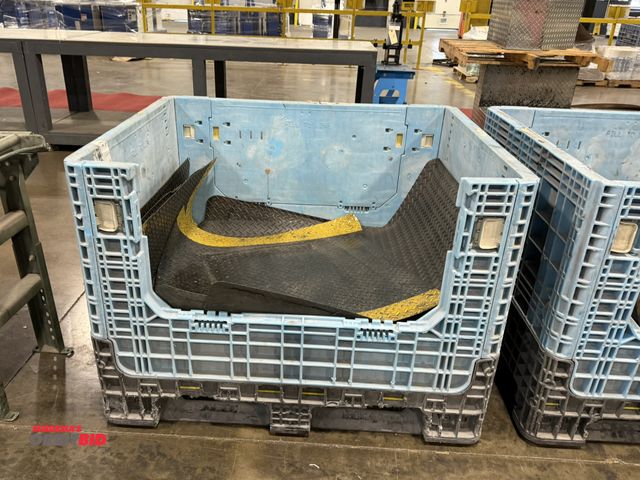 Lot 1-5410 - (1) bin of assorted treadplate style rubber mats.