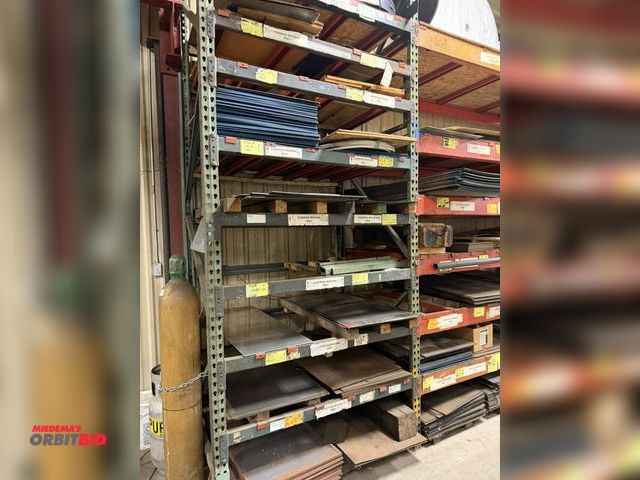 Lot 1-2020 - Entire contents of sheet metal only in rack shown in photo, Certifications available upon request.