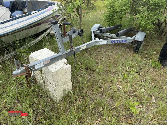 Lot 1-6574 - (1) Outlaw galvanized, single place jet ski trailer, 2" ball, crank, missing jack, both tires are fl...