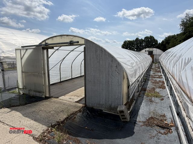 Lot 1-9980 - (1) 16' x 96' greenhouse, 1 roll up side, plastic will need to be replaced, winning bidder responsib...