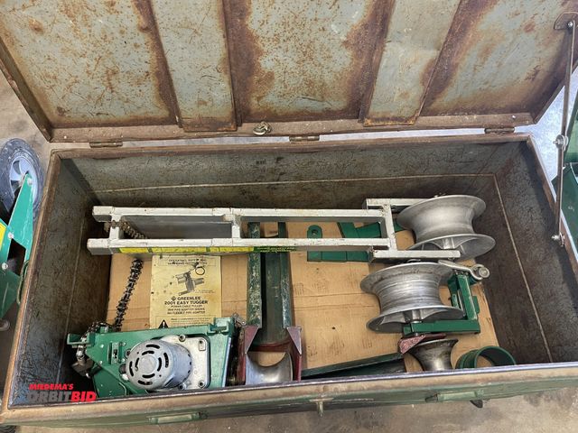 Lot 1-6108 - Lot of (1) Greenlee portable cable puller, S/N 105668, includes Greenlee, 2049, easy tugger pipe ada...