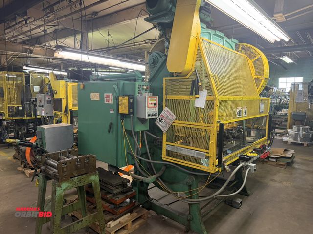 Lot 1-18630 - (1) Bliss 45-ton capacity press (no info available), equipped with dual palm buttons, emergency stop...