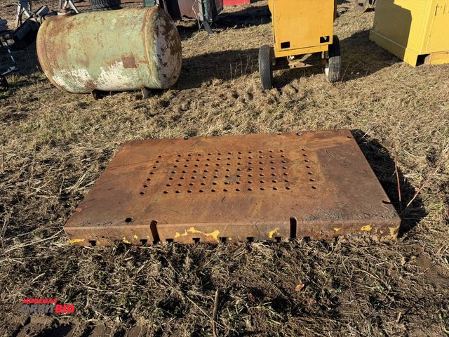 Lot 1-2900 - (1) heavy duty slotted bolster machine table, 72" x 42" x approx. 6" thick.