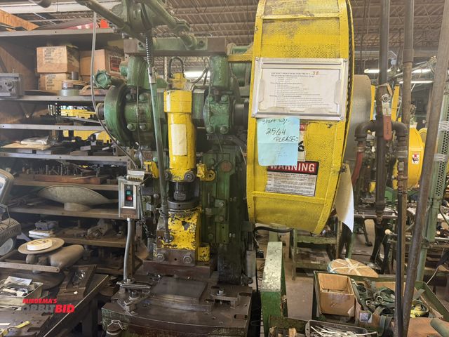 Lot 1-18710 - (1) 1956 Bliss #20, 30-ton capacity press, 4" stroke, 120 strokes per minute rate, 6 3/8" shut heigh...
