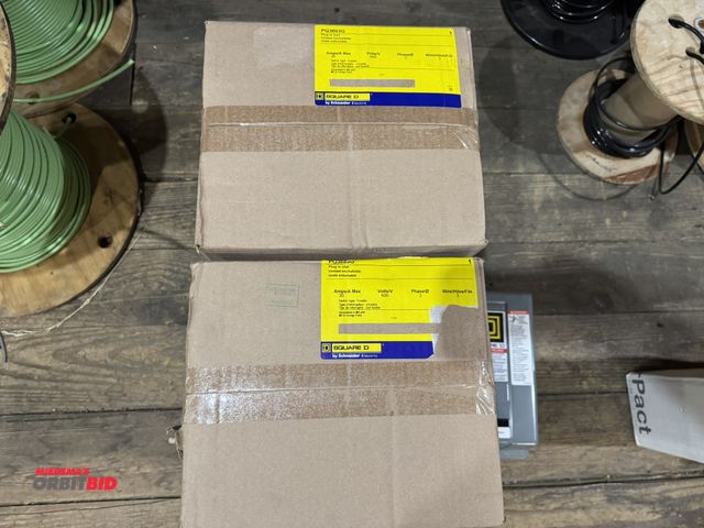 Lot 1-4406 - Lot of (2) Square-D PQ3603G, plug in units, 30 amp, 600V, 3 phase, new in box.