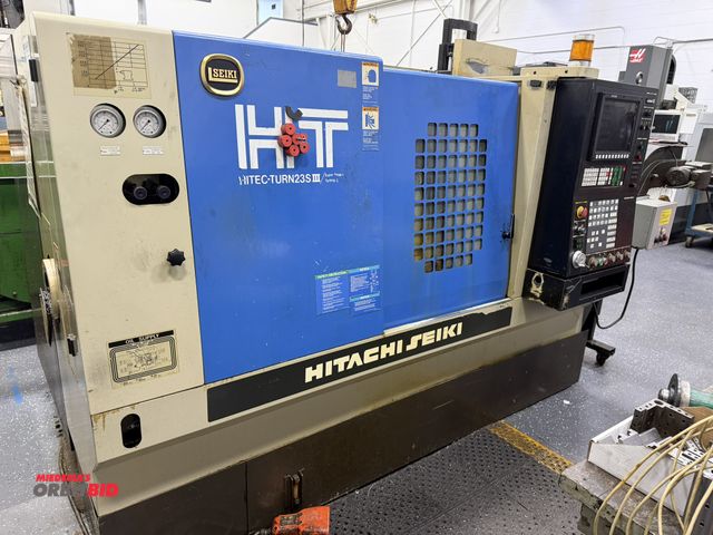 Lot 1-10103 - Hitachi Seiki, HITEC-TURN, model 23SIII CNC turning center, with 18" swing, 24" max. turning length,...