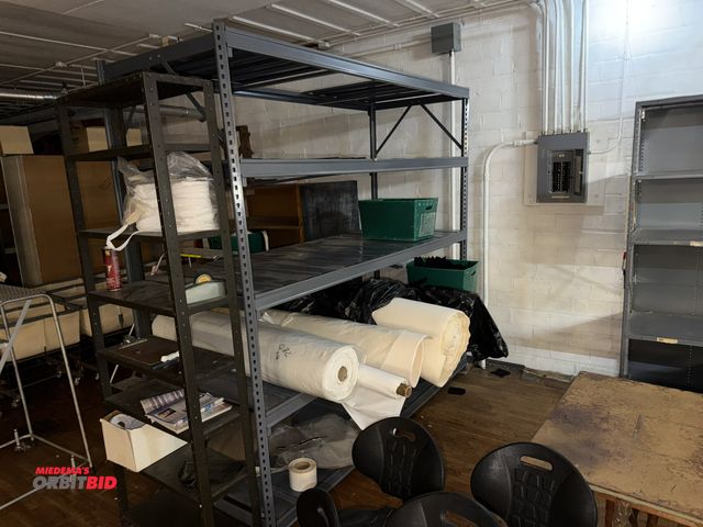 Lot 1-4787 - (1) Edsal metal shelving unit, 99" long x 38" wide x 96" tall, (1) metal shelving unit, 30" long x 1...