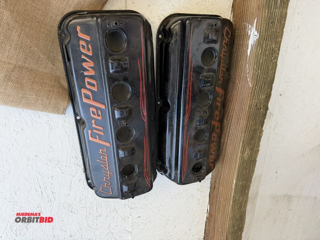 Lot 1-8158 - (1) set of Chrysler Fire Power valve covers for an 8-cylinder engine.