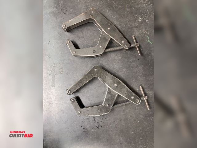 Lot 1-3534 - (2) Large Deep Throat Weld Clamps