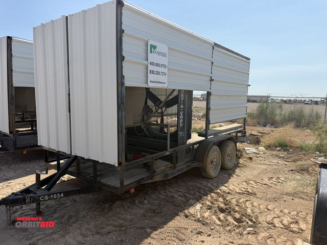 Lot 1-18156 - (1) 2012 Assembled Trailer, no generator, 225 gallon poly water tank, mounted on tandem axle chassis...