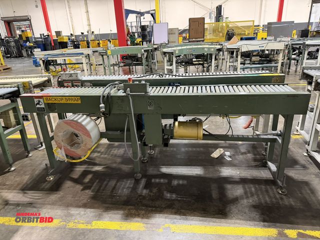 Lot 1-5307 - Set of (2) 15" width x 8' length powered conveyor sections with push button controls, electric motor...