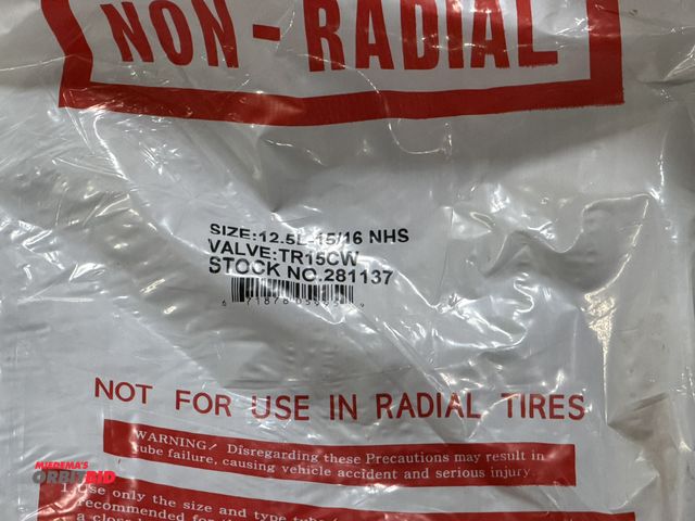 Lot 1-1206 - (1) size 10.00-15/16 SL inner tube for radial and bias tires.