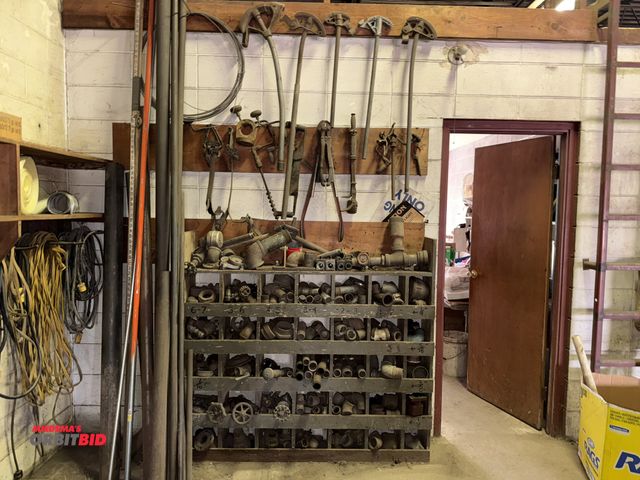 Lot 1-18219 - Lot including contents of 60" width x 54" height x 10" depth storage unit with 35 divided compartmen...