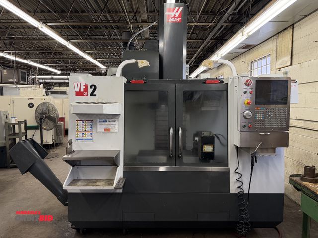 Lot 1-1605 - 2022 Haas VF2 CNC Vertical Machining Center 20-HP, 5-Axis Capable, 8100-RPM, 16" x 36" T-Slot Table,...
