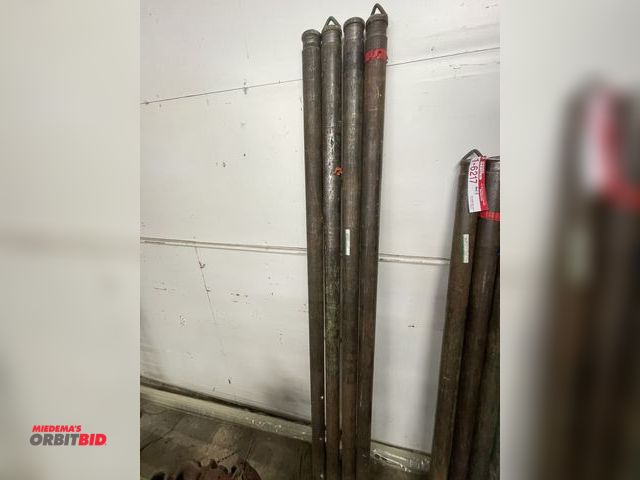 Lot 1-6218 - Lot of (4) 76" x 2 1/2" diameter heavy duty spool bars with grooved edge.