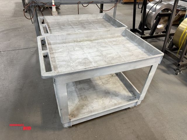 Lot 1-18823 - Lot of (2) Relius Solutions poly product carts, 37" x 25.5" x 31" tall.