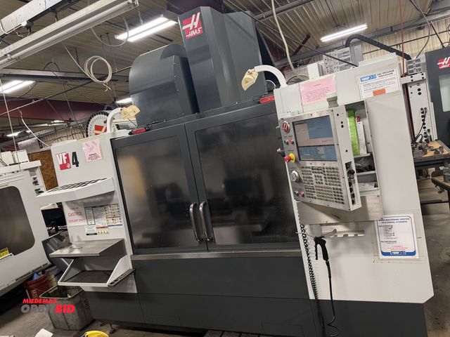 Lot 1-1634 - 2011 Haas VF-4B CNC Vertical Machining Center 30-HP, 12000-RPM, 20" x 52" T-Slot Table, 40-Position ...