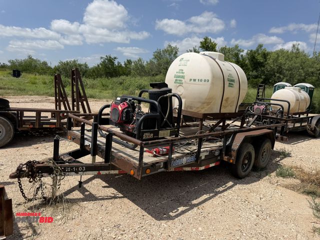 Lot 1-9470 - 2013 Load Trail Tandem Axle Pressure Washer Trailer includes North Star dual fuel power washer, Hond...