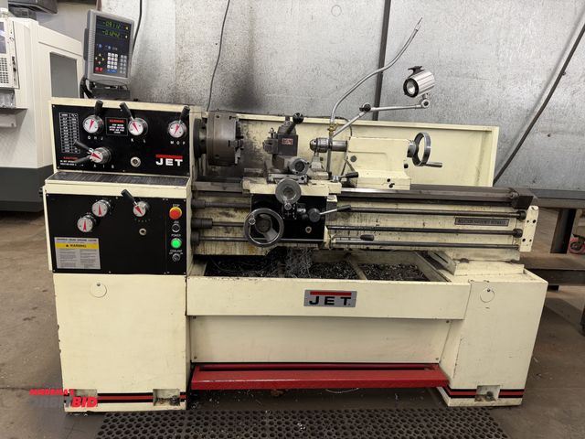 Lot 1-1606 - Jet GH-1340W-3 Geared Head Engine Lathe Approx. 13" Swing, 40" Center to Center, 3-Jaw Chuck, Quick ...