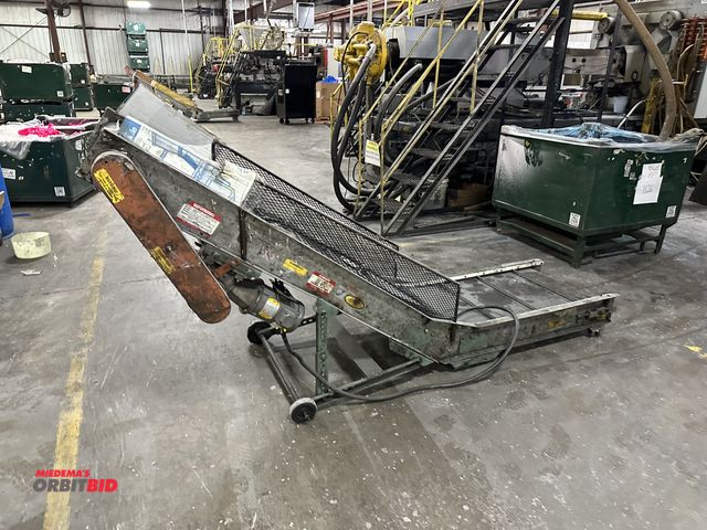 Lot 1-14356 - (1) Hytrol model PCX approx. 9' 2" length x 22" width, adjustable height lift transfer conveyor, SN:...