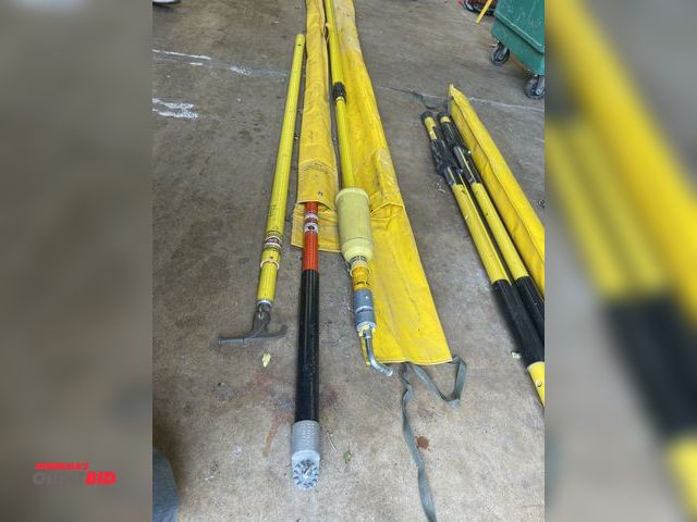 Lot 1-6111 - Lot of 3 high voltage tools, includes (1) Hastings Tel-O-Pole fuse puller, (1) Hastings fiberglass 4...
