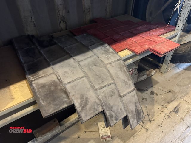 Lot 1-18489 - (2) assorted concrete stamp stencils.