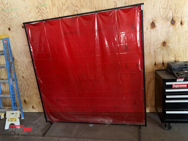 Lot 1-13171 - (1) Steiner Industries welding curtain stand, 72" x 74" tall.