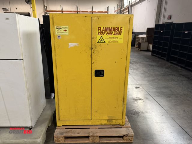 Lot 1-5530 - (1) Eagle, model 4510, 45 gallon capacity liquid safety storage cabinet, 43" width x 66" height x 18...