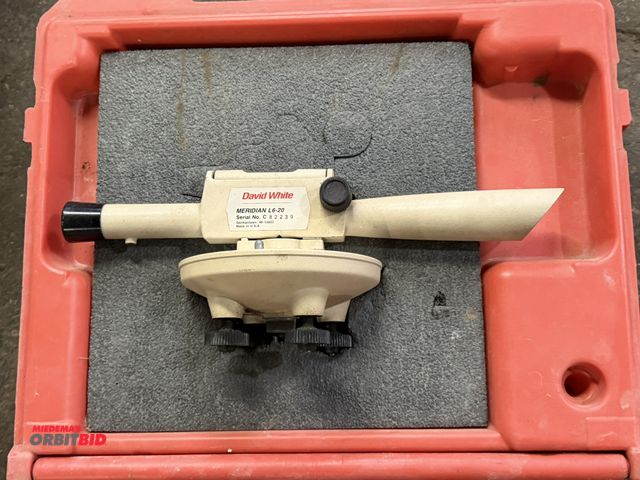 Lot 1-1159 - (1) David White Meridian L6-20 optical level with high-impact plastic case.