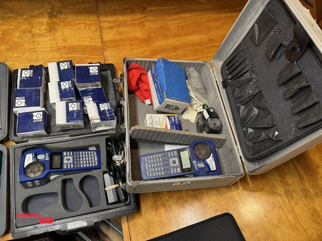 Lot 1-4568 - Lot of (2) Brady BMP21 labels, with cases and extra boxes of labels.