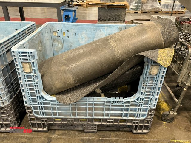 Lot 1-5411 - (1) bin of assorted treadplate style rubber mats.