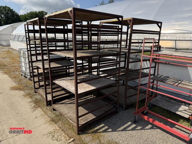 Lot 1-9978 - Lot of (5) adjustable shelf racks, each is 43.5" x 44" x 83.5" tall, winning bidder responsible for ...