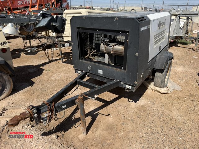Lot 1-18218 - 2019 Allmand Max Air 185 Towable air compressor, 4 cylinder diesel engine, 185-CFM mounted on single...