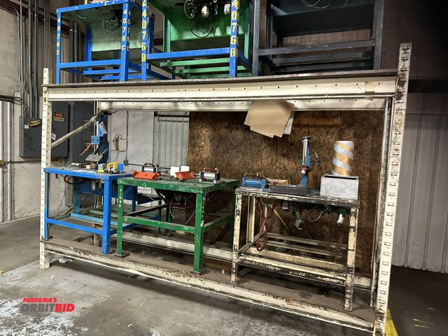 Lot 1-14391 - (2) Sets of racking with total of (4) 36" depth x 1' tall uprights, (4) 12' beams and (4) 8' beams, ...