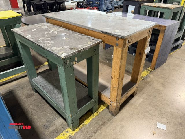 Lot 1-5227 - (1) 48" width x 36" height x 22" depth, and (1) 36" width x 33.5" height x 16.5" depth heavy duty wo...