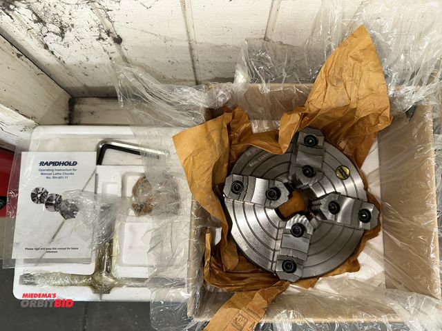 Lot 1-17704 - Lot of (1) 8" universal, 4-jaw semi-steel chuck, appears to be new or in like new condition.