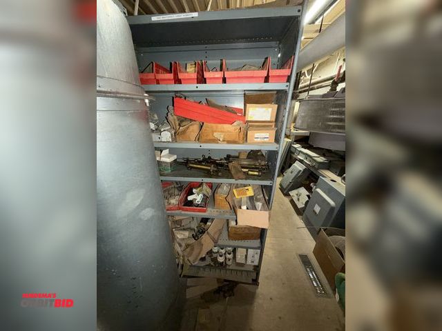 Lot 1-16727 - (1) 36" width x 75" height x 12" depth steel shelving unit with contents including various pneumatic...