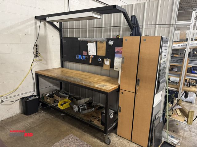Orbitbid.com - Lot 1-2146 - (1) heavy duty, steel framed butcher block ...