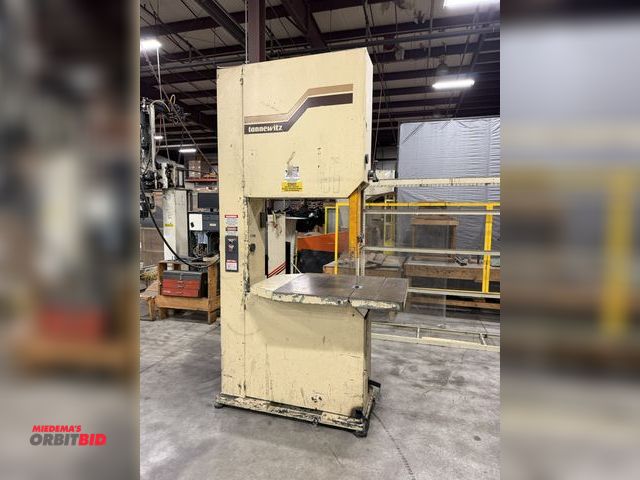 Lot 1-15654 - (1) Tannewitz, model unknown, commercial industrial bandsaw (440V, 3 phase input), with a 38.5" x 31...