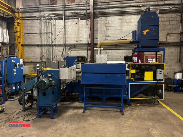 Lot 1-15722 - (1) Mark-One custom plate washer, 60" pass through wash, 6-rotary spray brushes, (2) 7.5 HP drive mo...